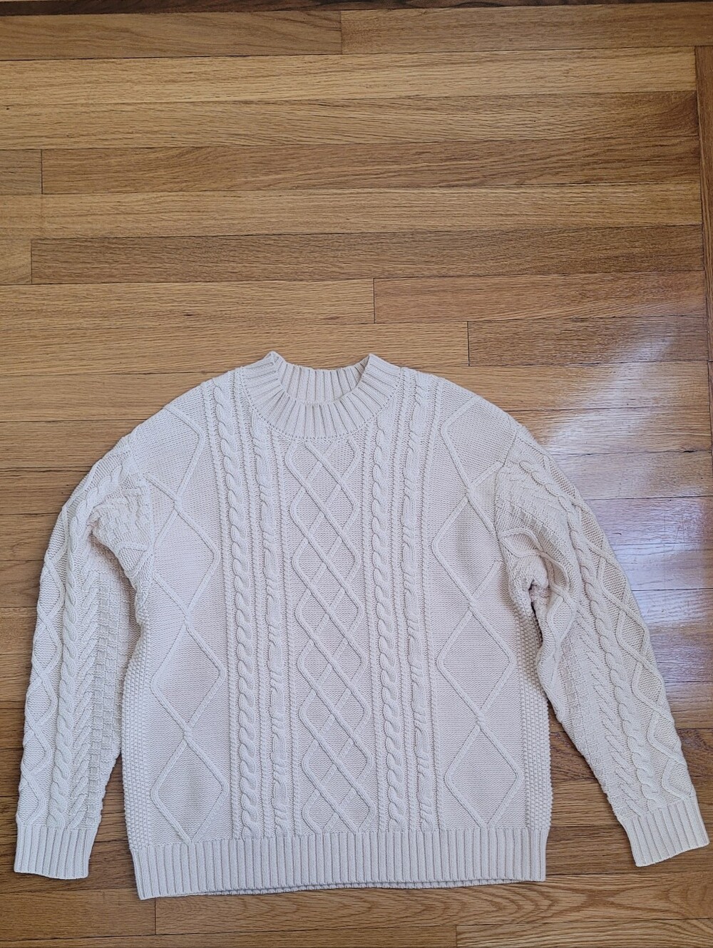 KAPITAL MADE IN JAPAN 5G WOOL CABLE KNIT PROFILE SMILEY PATCH SWEATER - Picture 3 of 7